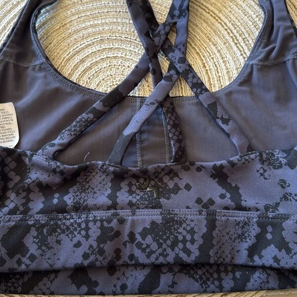 Joy Lab Strappy Sports Bra XS Dark‎ Gray Black Stretch - Picture 3 of 8